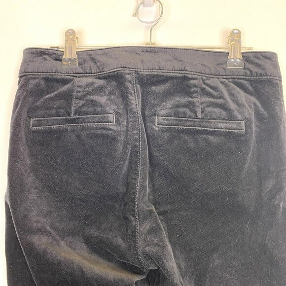 LOFT Pants Womens Size 2 Black Modern Skinny Tuxedo Stripe Velvet 26" Inseam - Picture 3 of 8